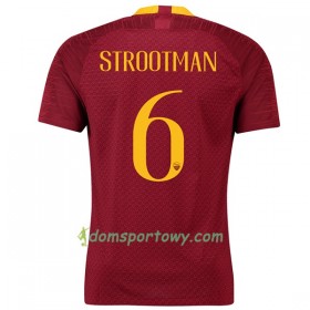 Koszulka AS Roma Strootman 6 Domowe Koszulki Piłkarskie 2018-2019 Krótki Rękaw